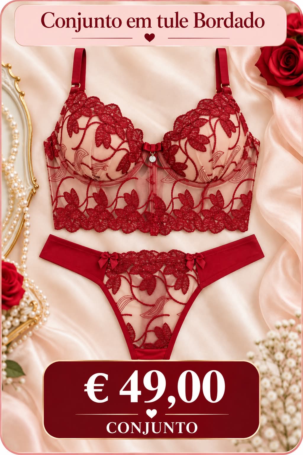 Conjunto Tule Bordado